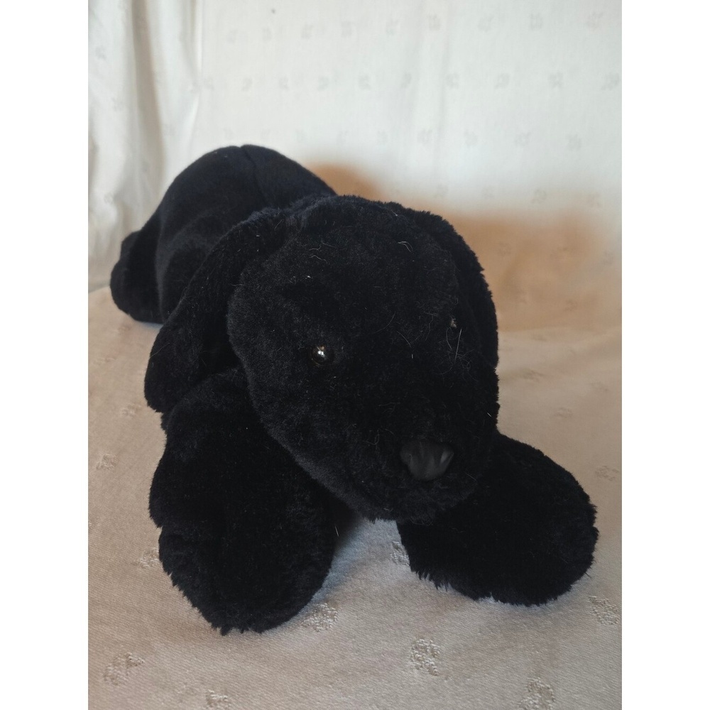 Folkmanis Puppets Black Plush Labrador Puppy Stuffed Animal